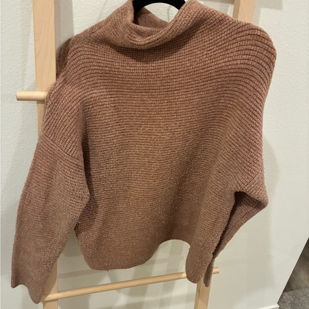 Madewell Tan Cowl Neck Sweater
